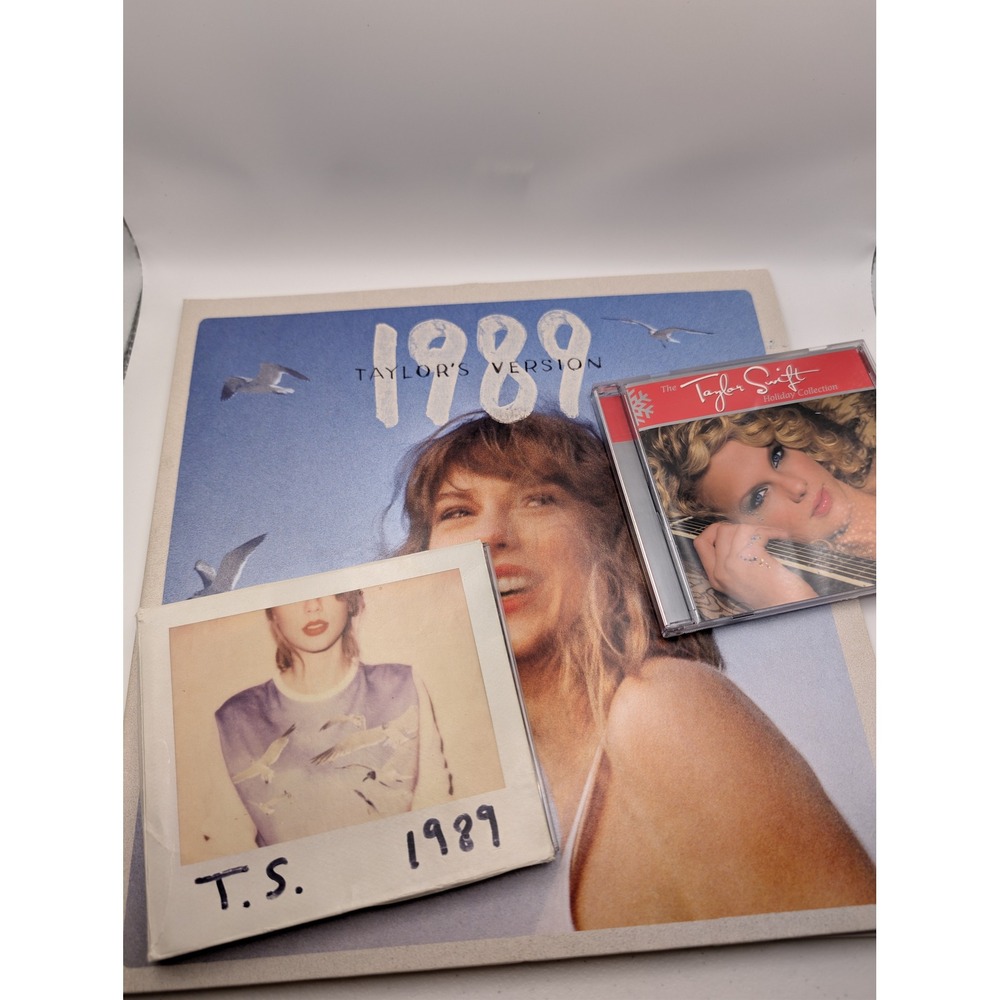 Taylor Swift Music Lot 1989 Taylors Version Vinyl CD Holiday Collection Blue
